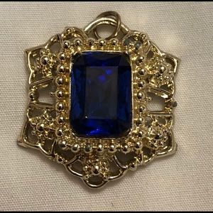 Vintage Blue Glass Pendant
